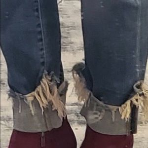 Judy Blue distressed skinny jeans.